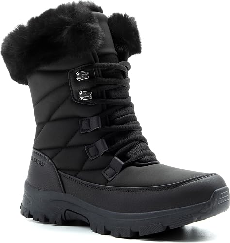 Load image into Gallery viewer, Women's Winter Snow Boots Lightweight Warm Fur Lined