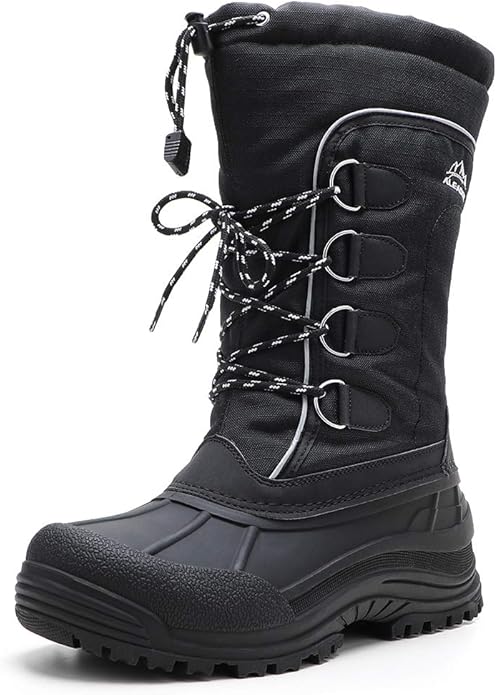 Load image into Gallery viewer, Men's Winter Waterproof Insulated Shell Snow Boots Black