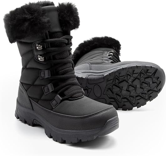 Load image into Gallery viewer, Women's Winter Snow Boots Lightweight Warm Fur Lined