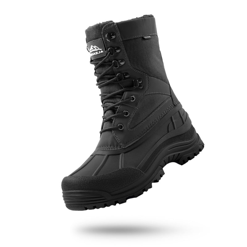 Cargue la imagen en el visor de la galería, Botas de nieve de invierno impermeables, aislantes y con cordones para hombre de Aleader