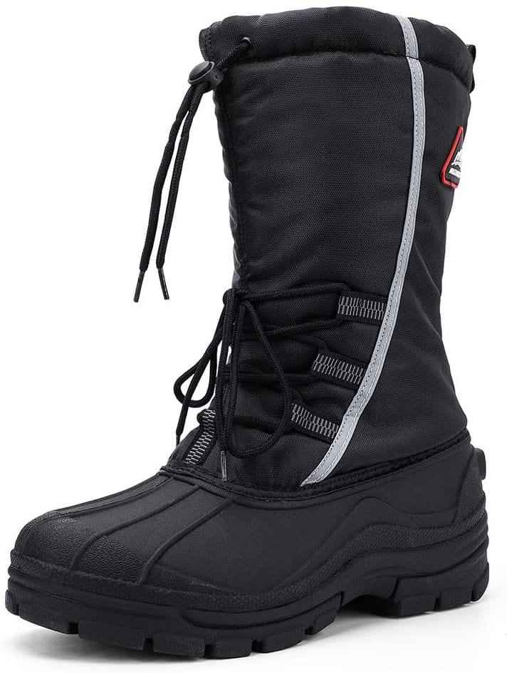 Load image into Gallery viewer, Aleader Men’s Insulated Waterproof Winter Snow Boots - Black/Elastic Lace