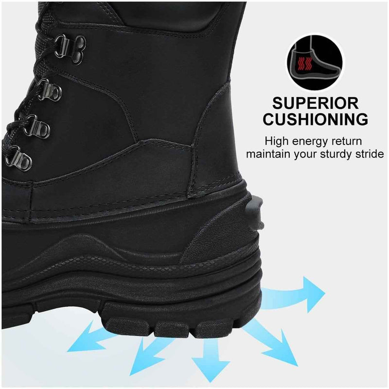 Cargue la imagen en el visor de la galería, Aleader Men’s Lace up Insulated Waterproof Winter Snow Boots