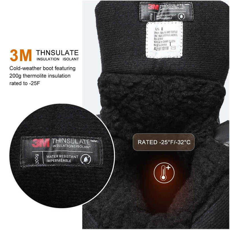 Cargue la imagen en el visor de la galería, Aleader Men’s Lace up Insulated Waterproof Winter Snow Boots