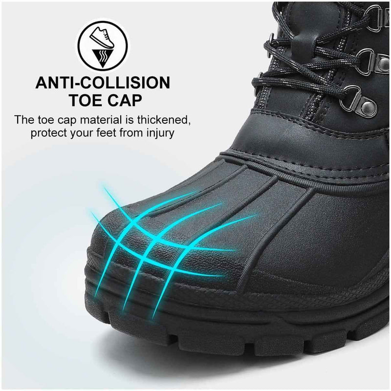 Load image into Gallery viewer, Aleader Men’s Lace up Insulated Waterproof Winter Snow Boots - Black/Pu