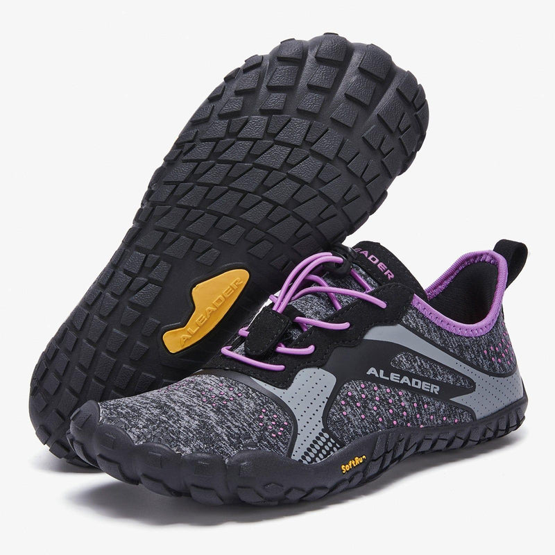 Load image into Gallery viewer, aleader 6.5 / Black/Purple Aleader Women‘s Barefoot Trail Running Shoes - Black/Purple
