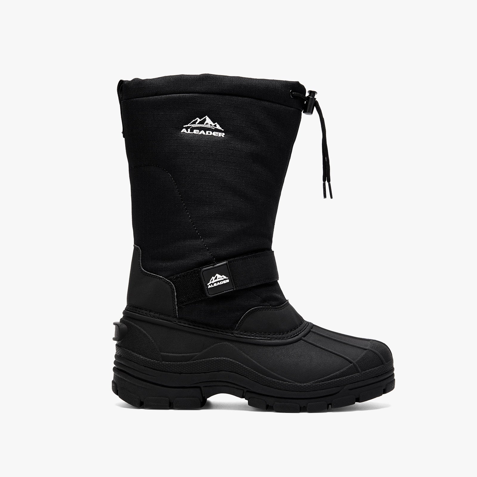 Aleader Men’s Insulated Waterproof Winter Snow Boots - Black/Buckle