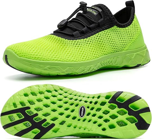 Men's Xdrain Crew BlackNeon Green