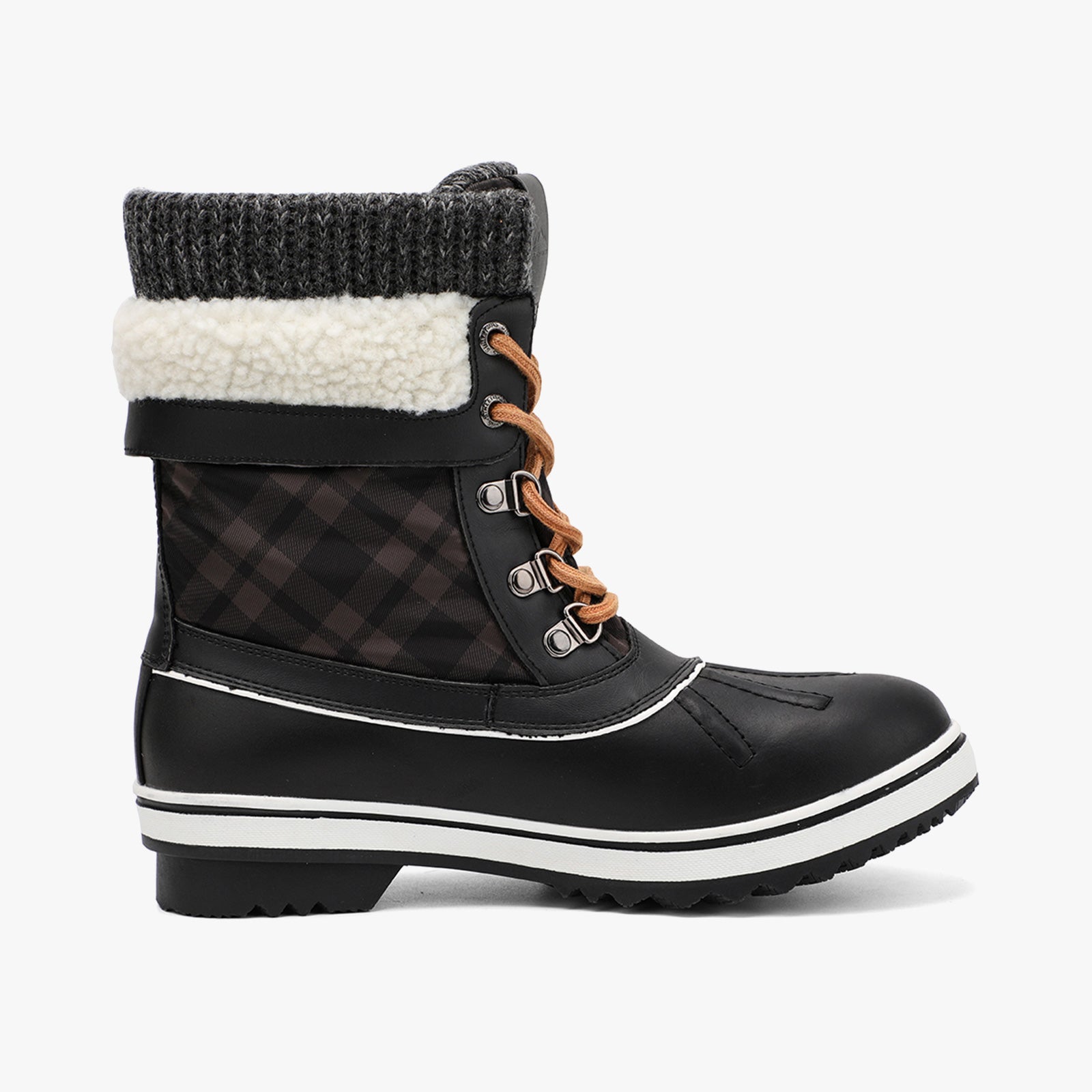 Women’s Fashion Waterproof Winter Snow Boots - Black/MC 1