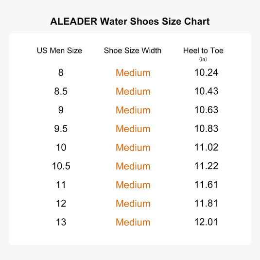 Aleader Men's Quick Drying Aqua Water Shoes