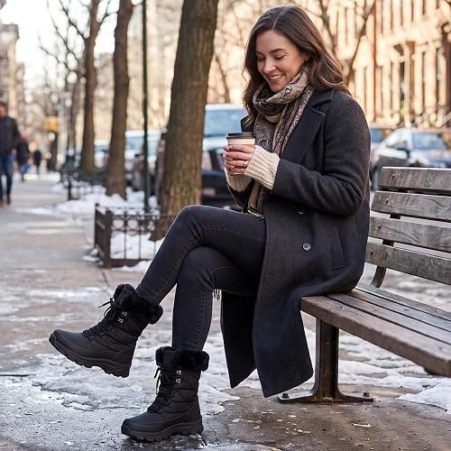 Women's Winter Snow Boots Lightweight Warm Fur Lined