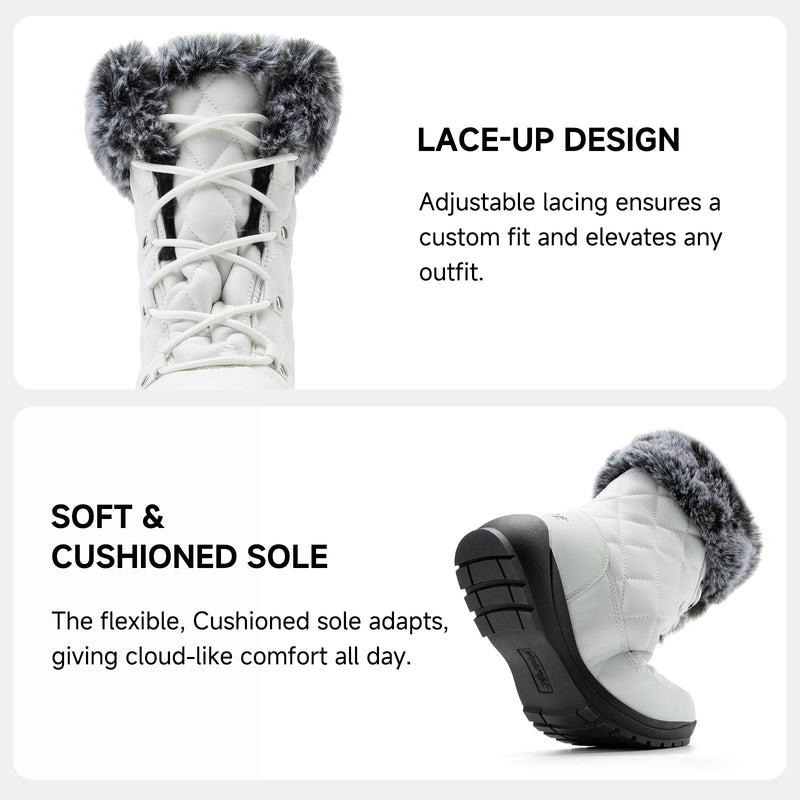 Load image into Gallery viewer, ALEADER Women's Quilted Winter Snow Boots
