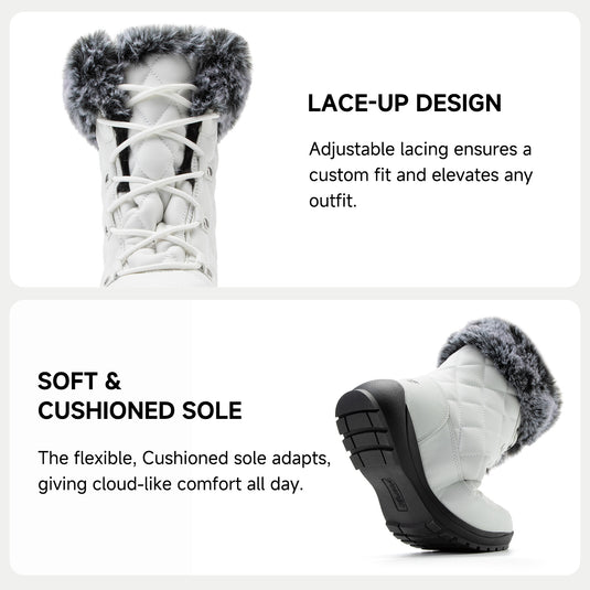 ALEADER Women's Quilted Winter Snow Boots
