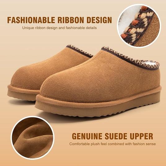 Women's Suede Modern Warm Memory Foam Slippers