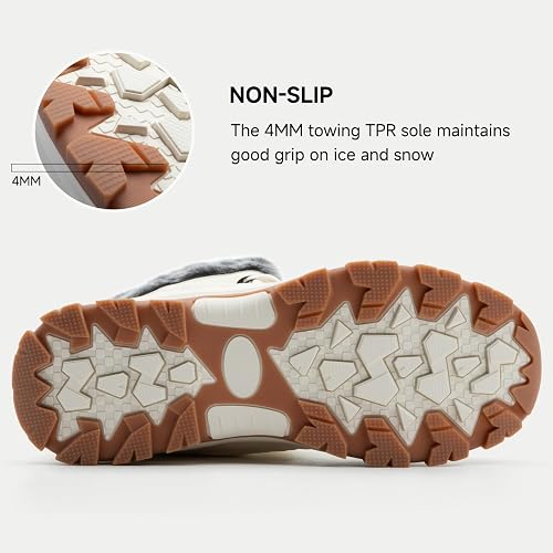 Women's Winter Snow Boots Lightweight Warm Fur Lined