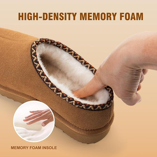 Women's Suede Modern Warm Memory Foam Slippers