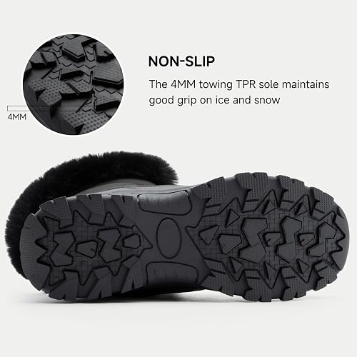 Women's Winter Snow Boots Lightweight Warm Fur Lined