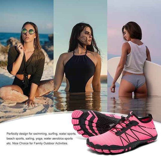 Hiitave Womens Water Shoes Quick Dry Barefoot for Swim Diving Surf Aqua Sports Pool Beach Walking Yoga