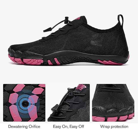 Hiitave Womens Water Shoes Quick Dry Barefoot for Swim Diving Surf Aqua Sports Pool Beach Walking Yoga (Copy)