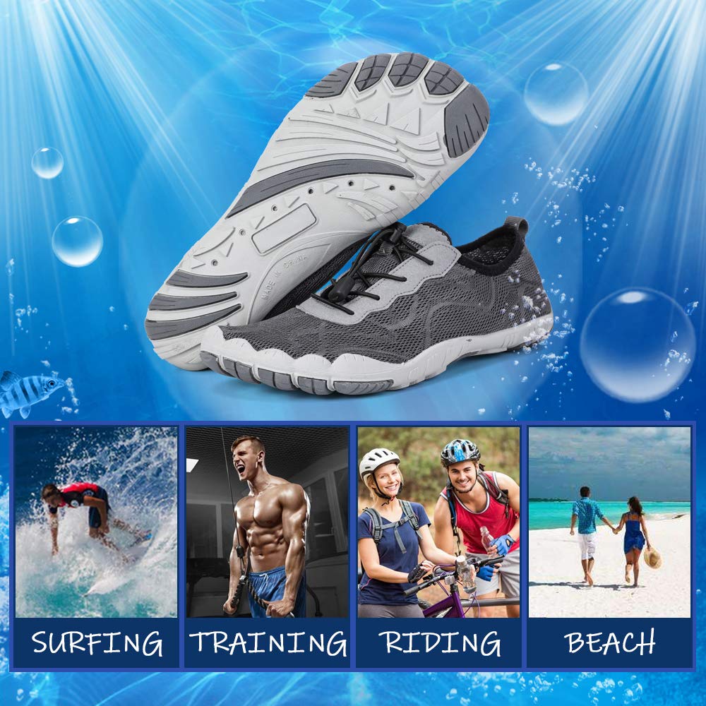 Hiitave Men's Barefoot Mesh Water Shoes