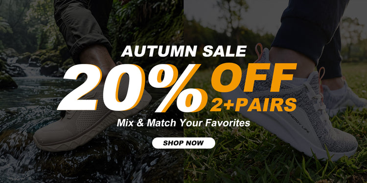 Autumn sale 20% off 2+ pairs — desktop banner