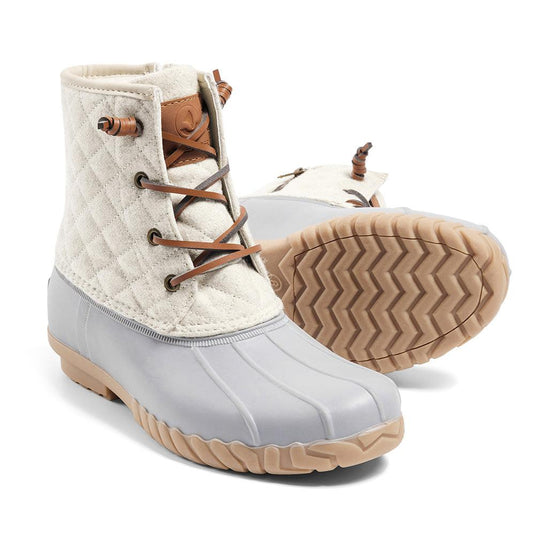 Aleader Women Winter Duck Boots Waterproof Lined Insulated with Zipper Snow Boots - Aleader