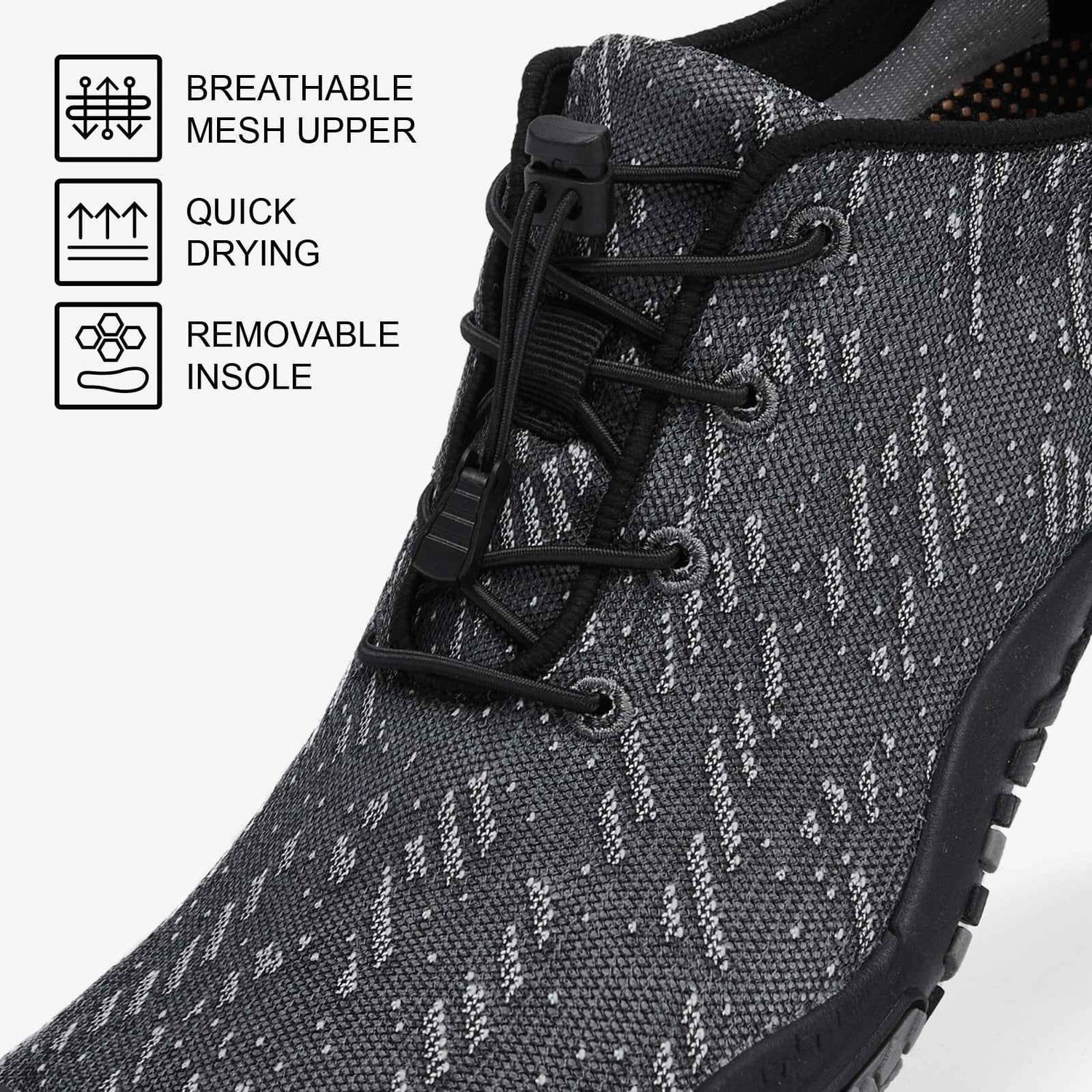 Hiitave Men's Barefoot Beach Water Shoes AleaderGear