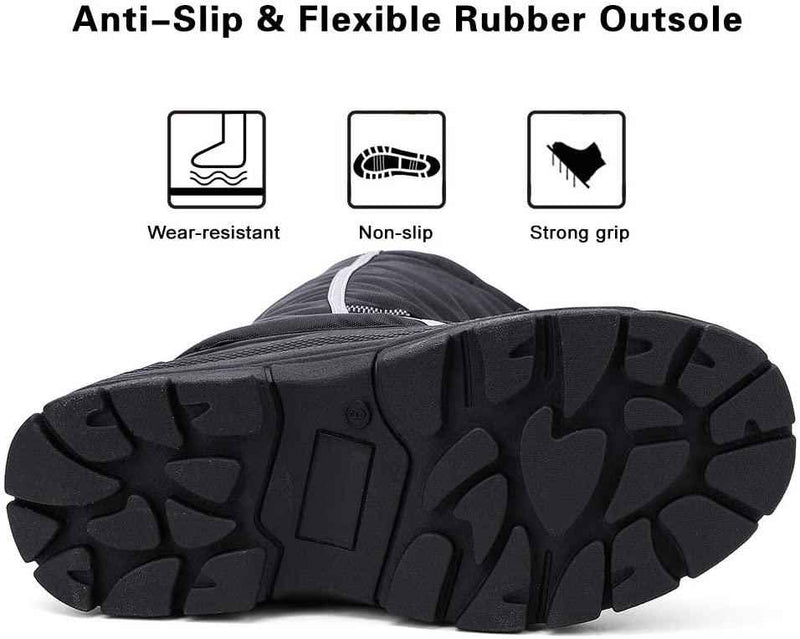 Load image into Gallery viewer, Aleader Men’s Insulated Waterproof Winter Snow Boots - Black/Elastic Lace
