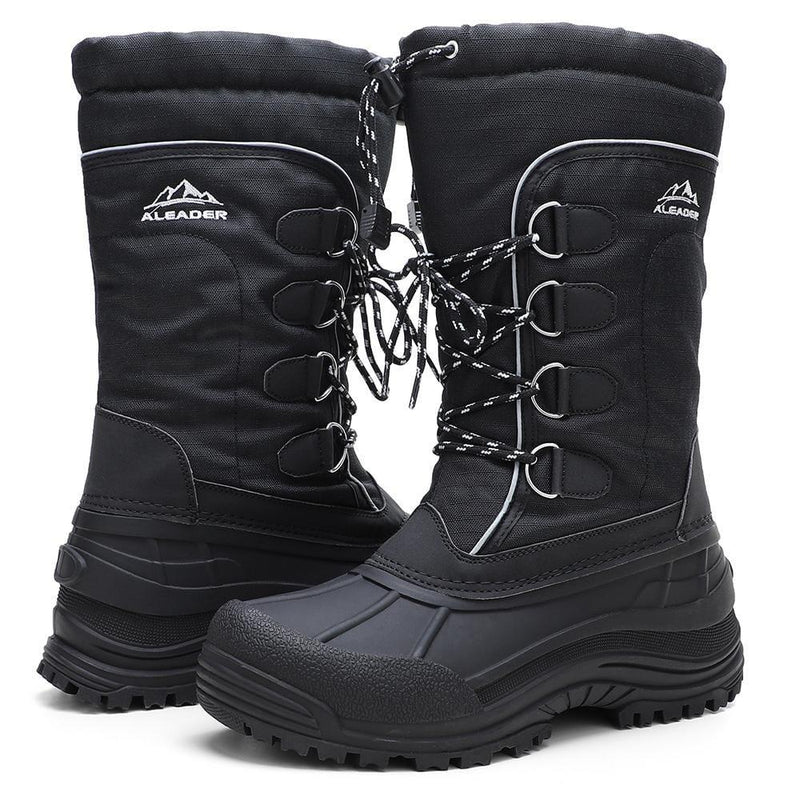 Aleader Men s Insulated Waterproof Winter Snow Boots All Weather Comfort and Durability AleaderGear