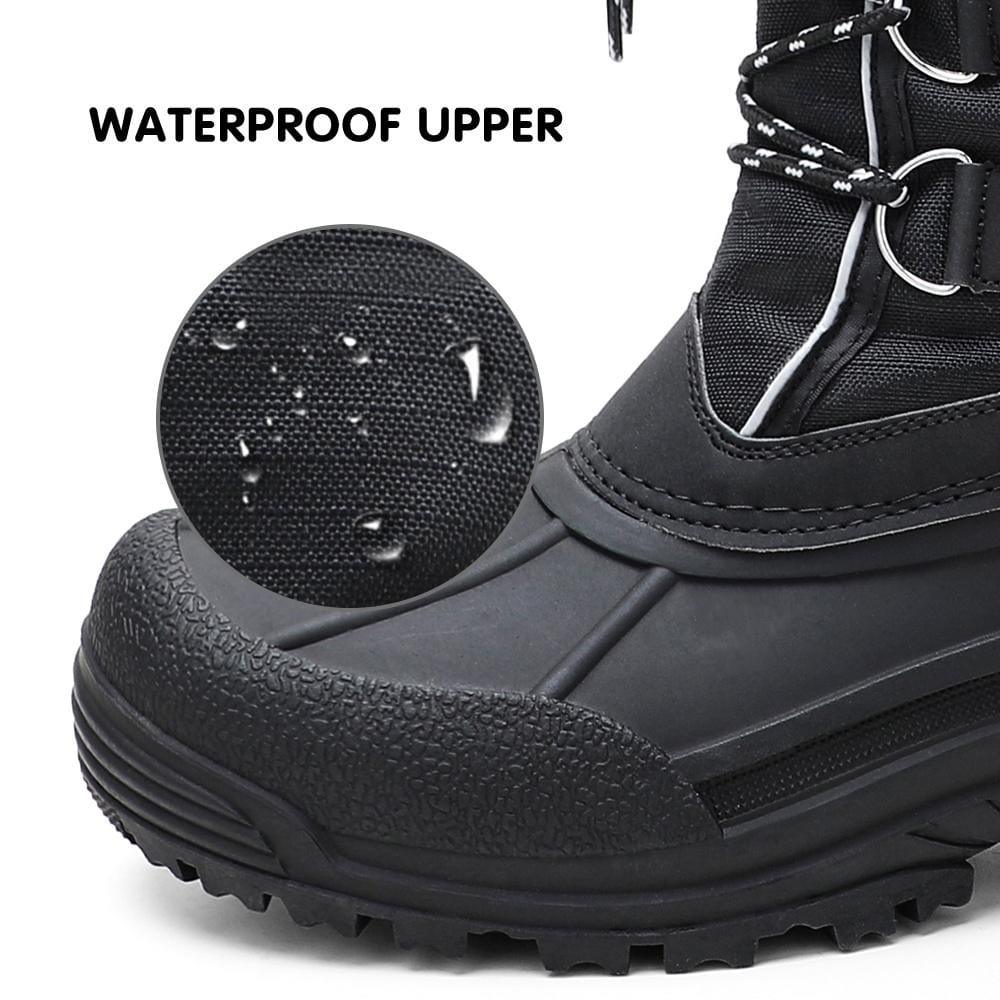 Aleader Aleader Men’s Insulated Waterproof Winter Snow Boots - Black/Lace
