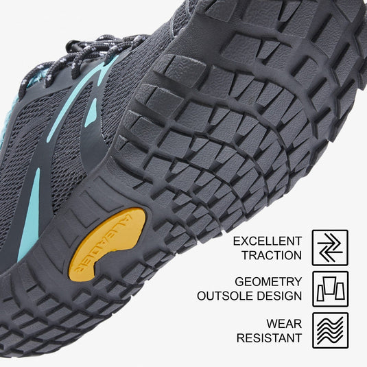 Aleader Aleader Women’s Barefoot Minimalist Trail Running Shoes - Dark Gray/Aqua