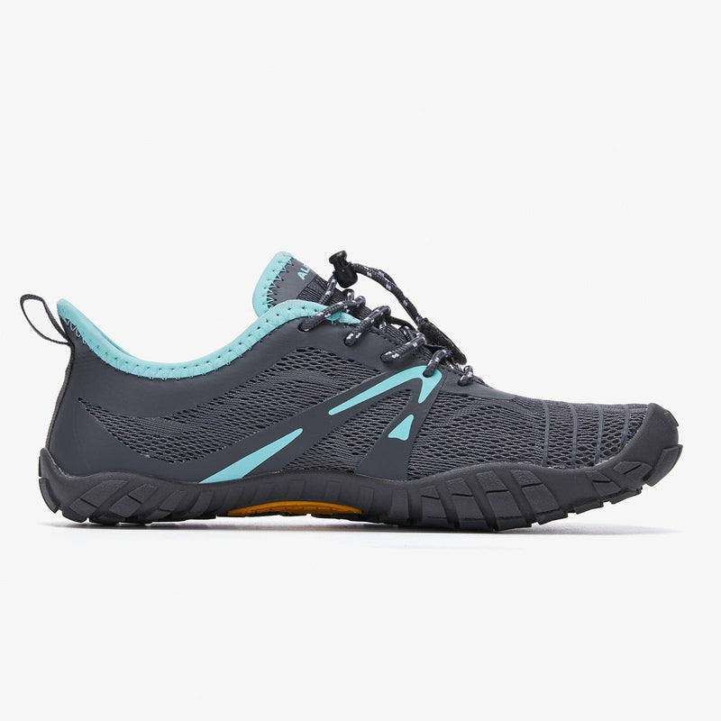 Load image into Gallery viewer, Aleader 6.5 / Dark Gray/Aqua Aleader Women’s Barefoot Minimalist Trail Running Shoes - Dark Gray/Aqua
