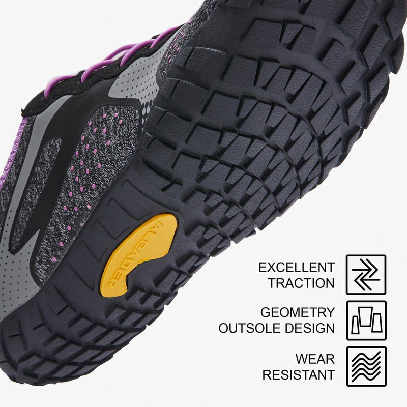 Laden Sie das Bild in Galerie -Viewer, aleader Aleader Women‘s Barefoot Trail Running Shoes - Black/Purple
