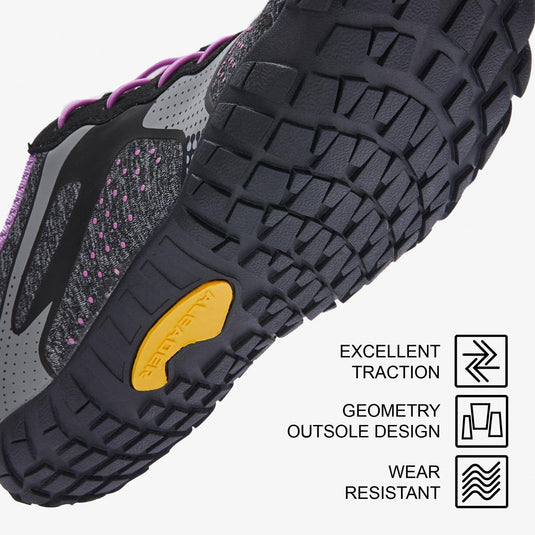 aleader Aleader Women‘s Barefoot Trail Running Shoes - Black/Purple