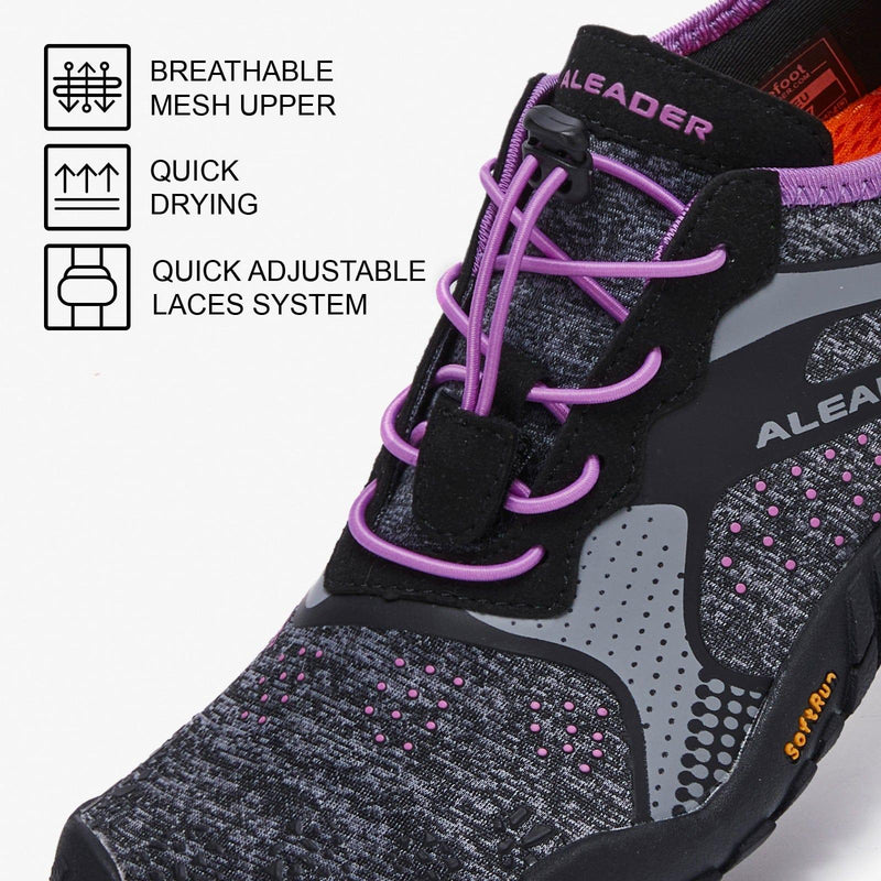 Load image into Gallery viewer, aleader Aleader Women‘s Barefoot Trail Running Shoes - Black/Purple
