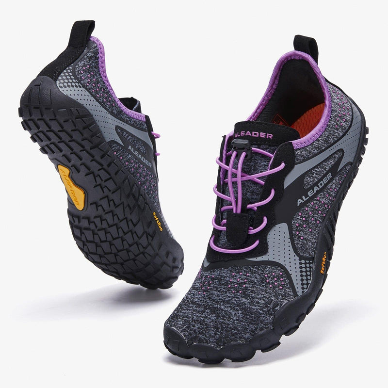 Laden Sie das Bild in Galerie -Viewer, aleader Aleader Women‘s Barefoot Trail Running Shoes - Black/Purple
