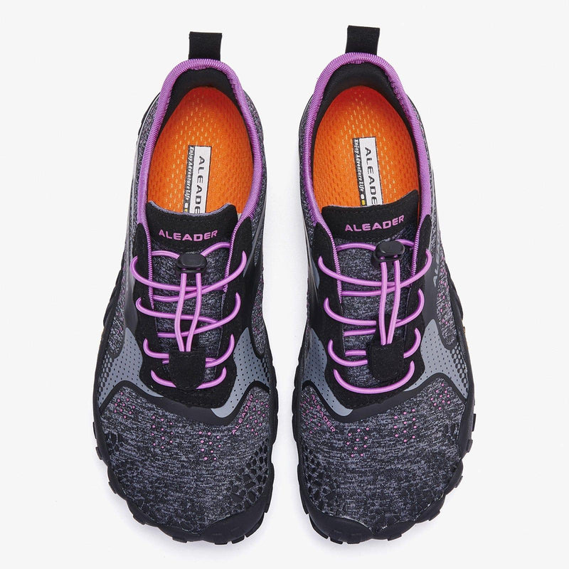 Laden Sie das Bild in Galerie -Viewer, aleader Aleader Women‘s Barefoot Trail Running Shoes - Black/Purple
