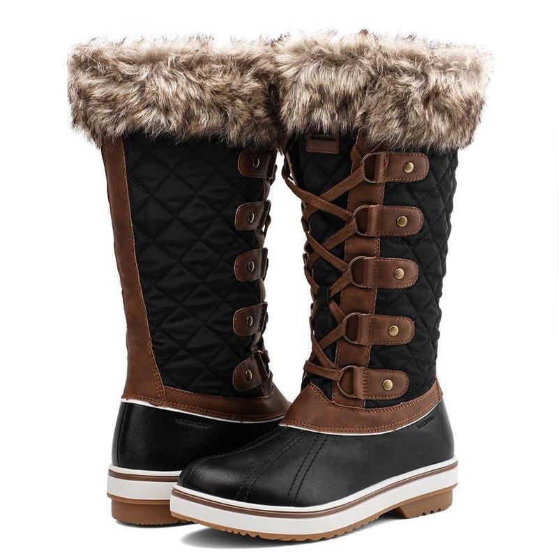 Laden Sie das Bild in Galerie -Viewer, aleader Aleader Women&#39;s Cold Weather Winter Boots - Black Brown/Hc
