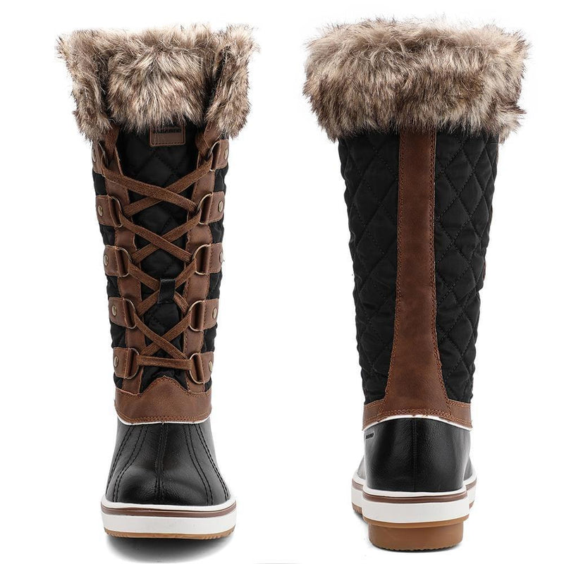 Laden Sie das Bild in Galerie -Viewer, aleader Aleader Women&#39;s Cold Weather Winter Boots - Black Brown/Hc
