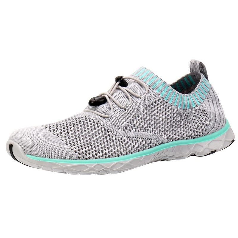 Load image into Gallery viewer, aleader 6 / LIGHT GRAY/AQUA GREEN/KNIT Aleader Women&#39;s Xdrain Classic Knit Water Shoes
