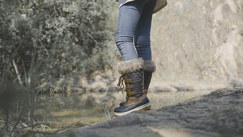 Laden und spielen Sie Video in Galerie -Viewer, Aleader Damen Winterstiefel für kaltes Wetter 
