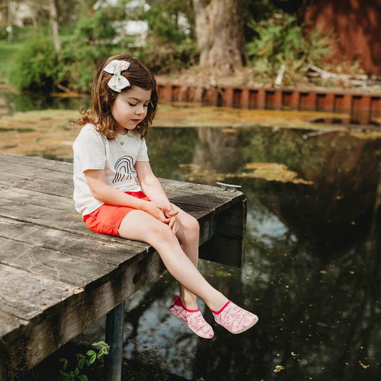 Hiitave Kid s Barefoot Aqua Water Shoes Socks AleaderGear