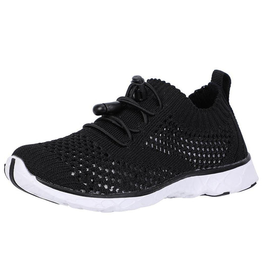 aleader 8 US Toddler / BLACK/WHITE/KNIT Kid's Xdrain Classic Knit Water Shoes