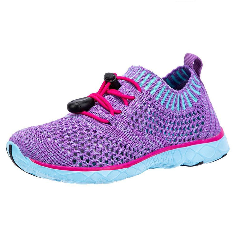 Load image into Gallery viewer, aleader 8 US Toddler / PURPLE/LIGHT BLUE/KNIT Kid&#39;s Xdrain Classic Knit Water Shoes
