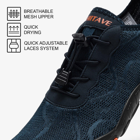 Hiitave Men's Barefoot Mesh Water Shoes